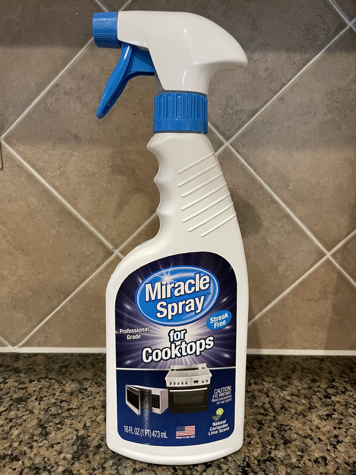 Miracle Spray for Cooktops Streak Free Natural Coriander Lime Scent 16 fl oz