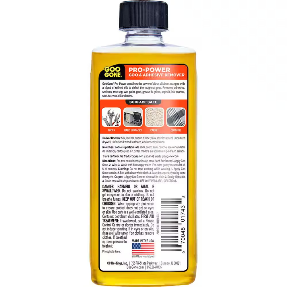 8 Oz. Pro Power Adhesive Remover