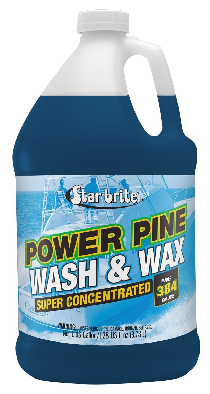 STAR BRITE Power Pine Wash Wax 128 Fl Oz 1 Gallon for Boats Cars RVs