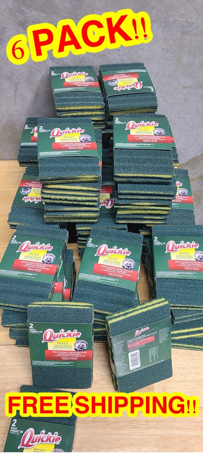 Quickie (6 PACK) Heavy-Duty Scour Pads
