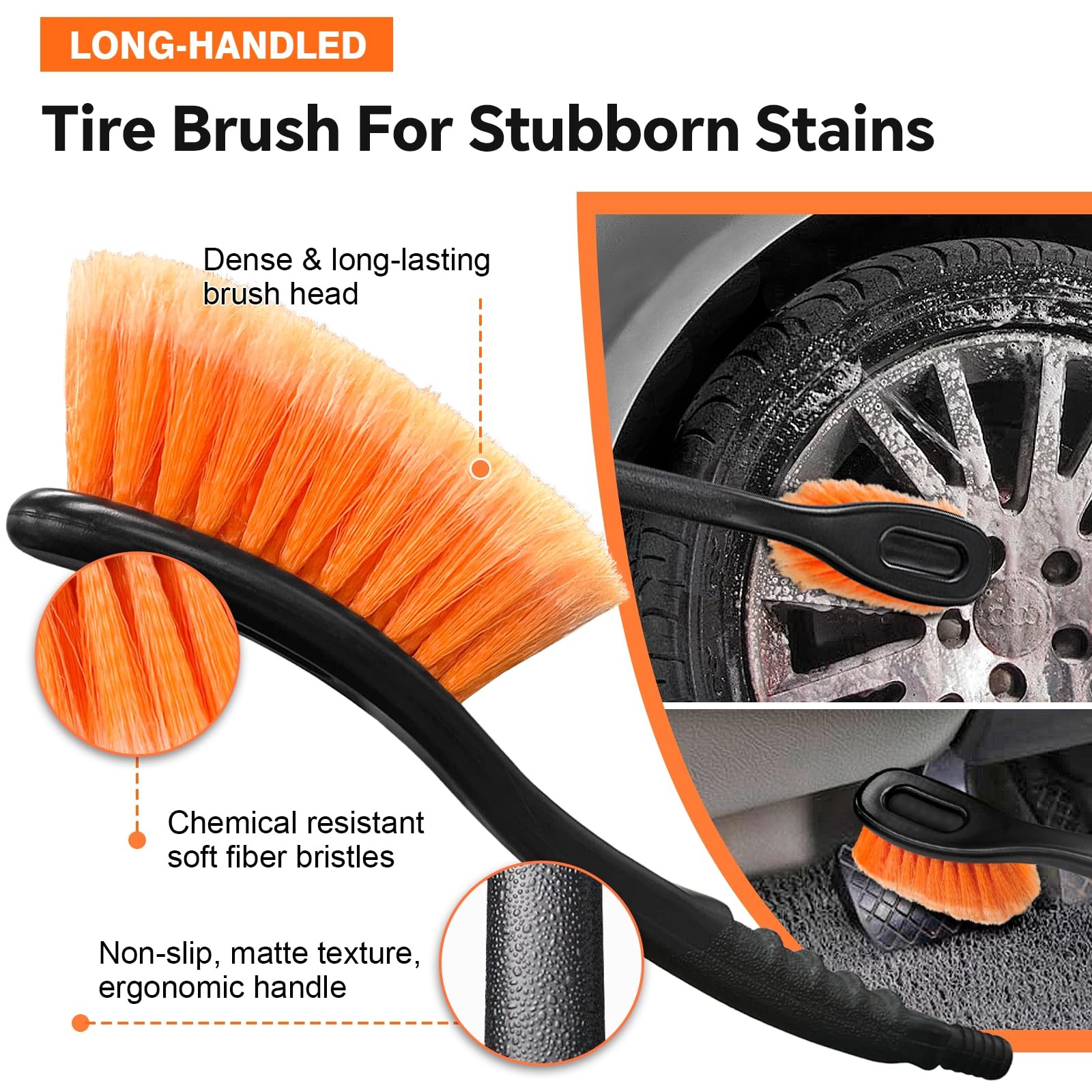 ARTIPOLY 20ft Reach Car Wash Brush with Long HandleCar Cleaning Kit with 412F…