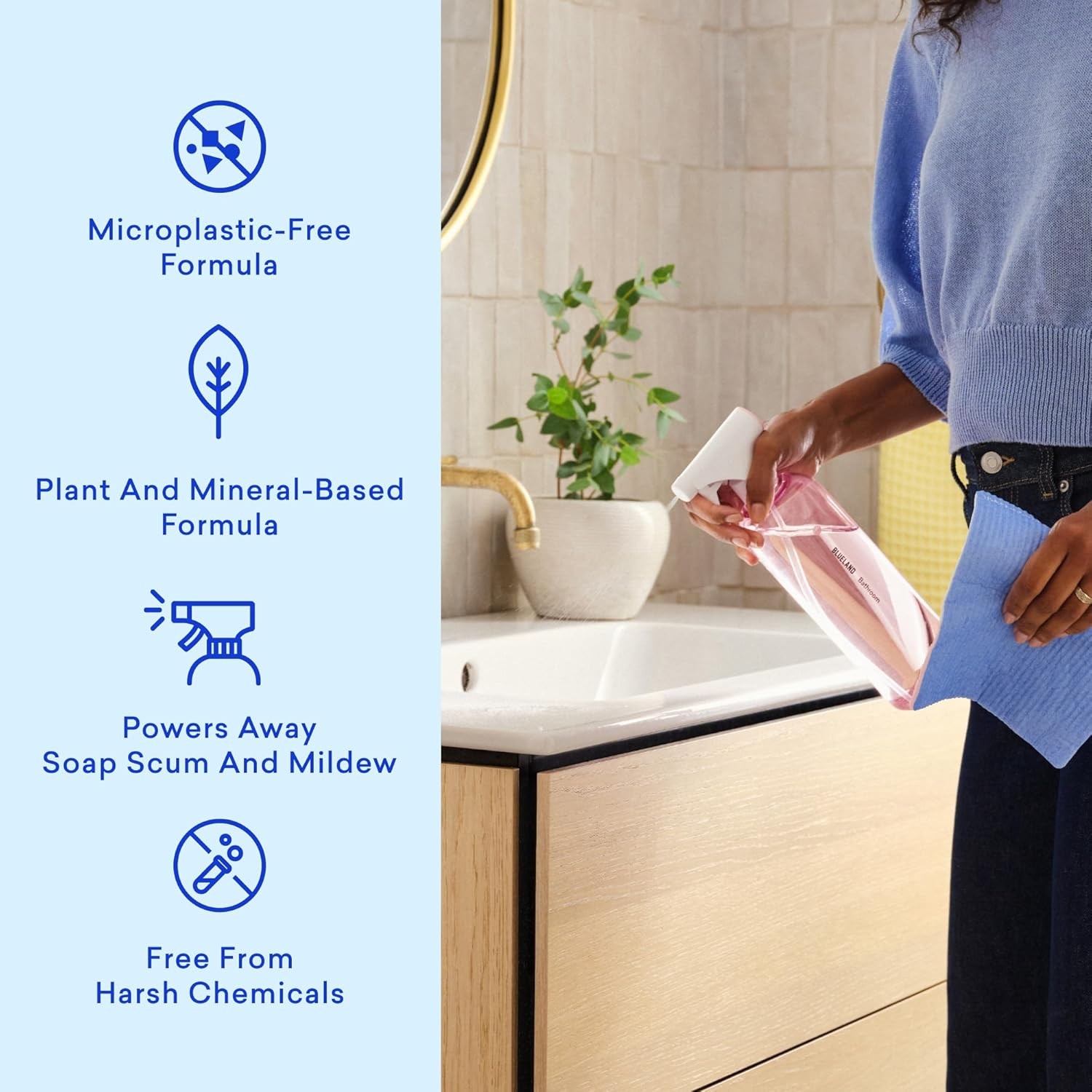 BLUELAND Bathroom Cleaner Starter Set Eucalyptus Mint
