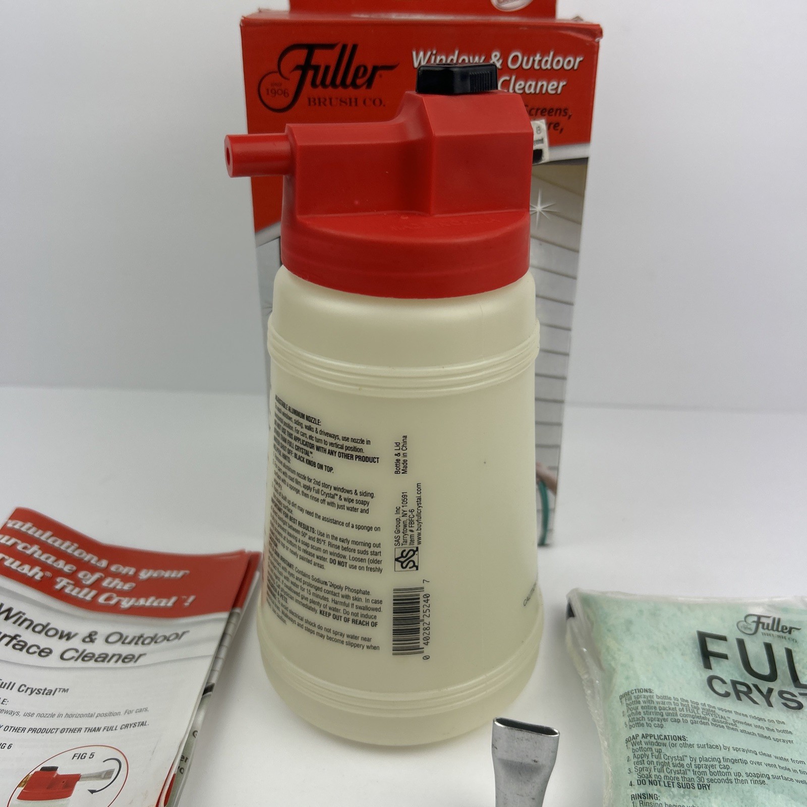 Full Crystal Window Cleaning Kit – 4 oz Glass 4 Ounce (Pack of 1) Window Sprayer