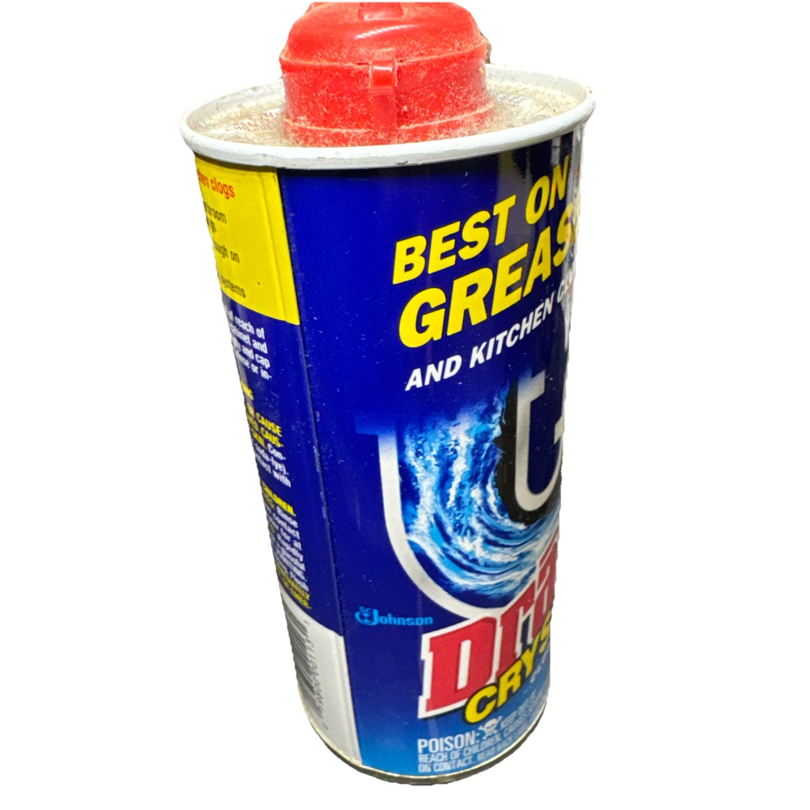 New Drano Crystal Clog Remover 18oz Drain Cleaner Discontinued 1998 Unopened