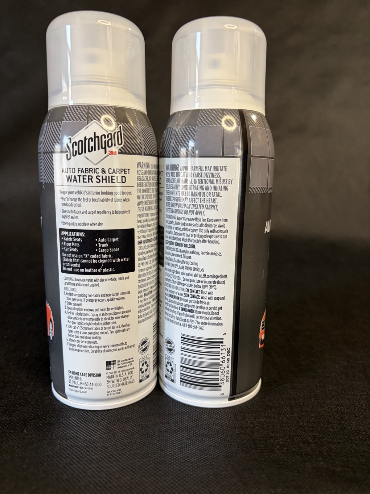 Scotchgard Auto Fabric & Carpet Water Shield 20 Ounces (Two 10 Ounce Cans)