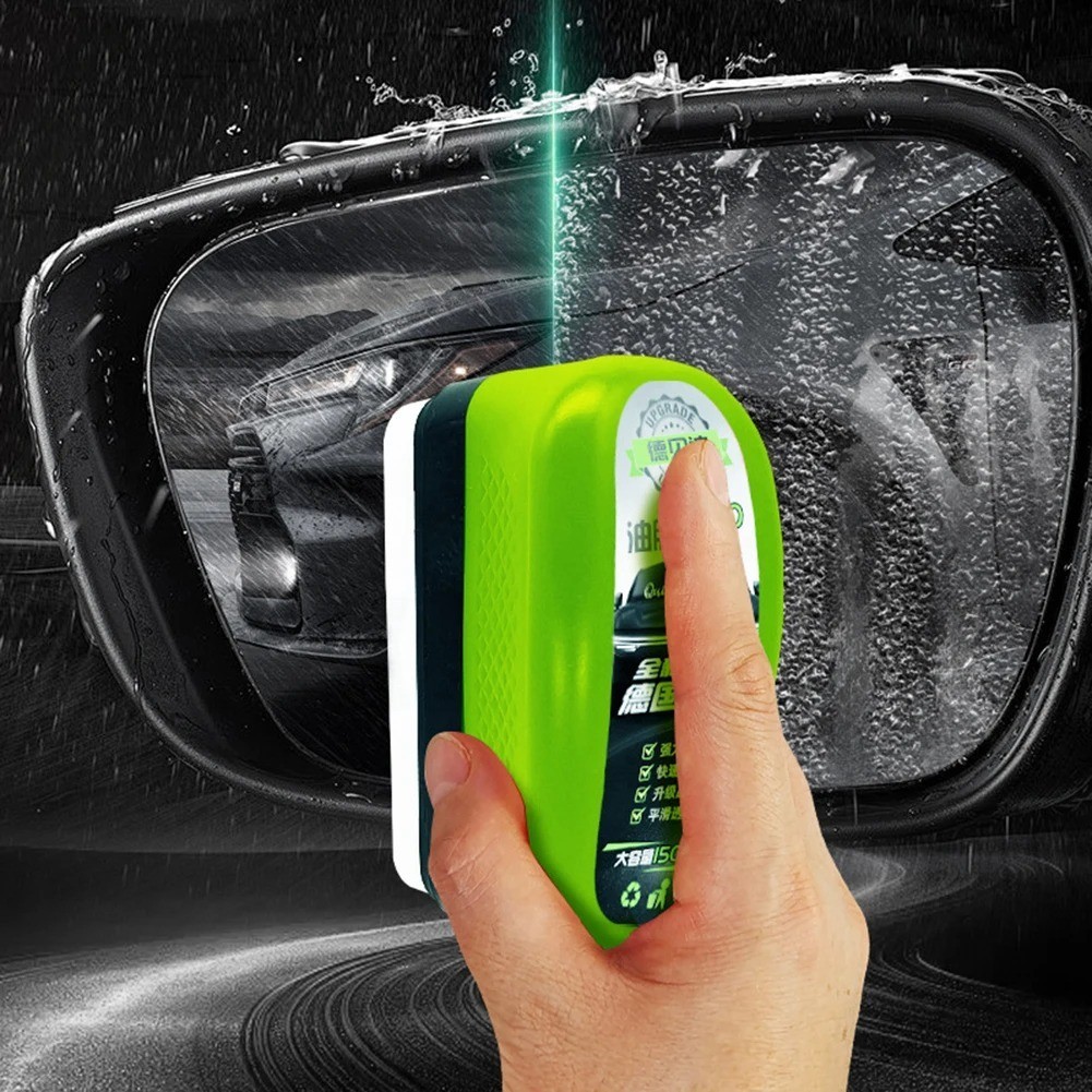 Car Windshield Oil Film Remover 150ml Glass Cleaning Brush Kit