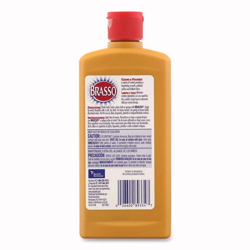 Lysol 89334 8 oz. Bottle Metal Surface Polish (8/Carton) New