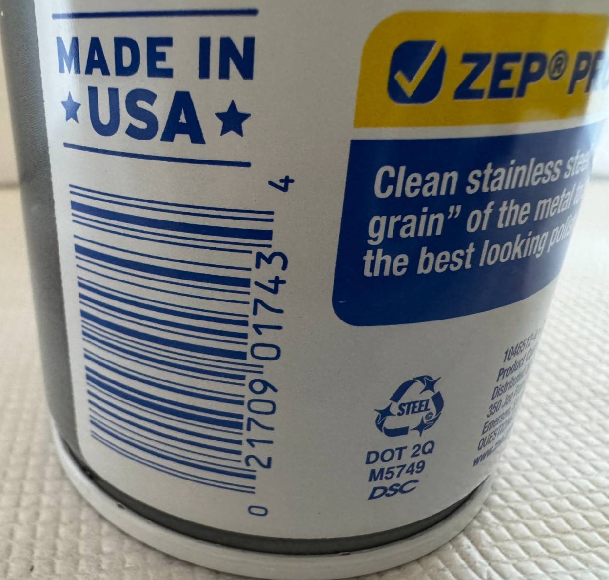 ZEP Stainless Steel Cleaner & Polish 14 Oz Protects Metal Surfaces ZUSSTL14