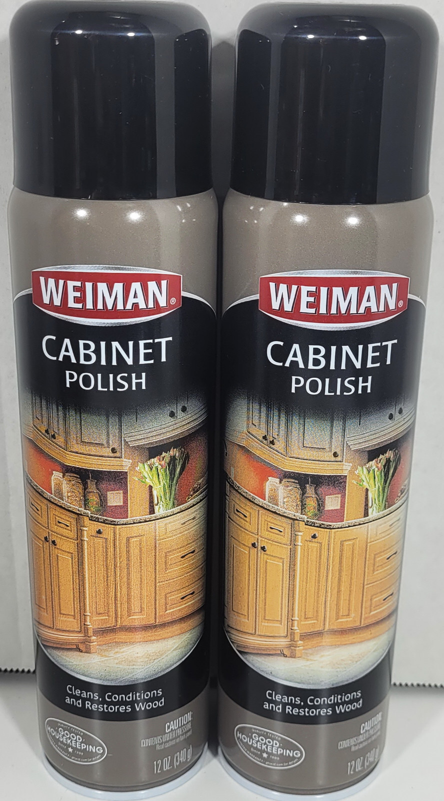 Lot Of 2 Cans Weiman Wood Panel & Cabinet Polish 12 oz – Cleans/Conditions