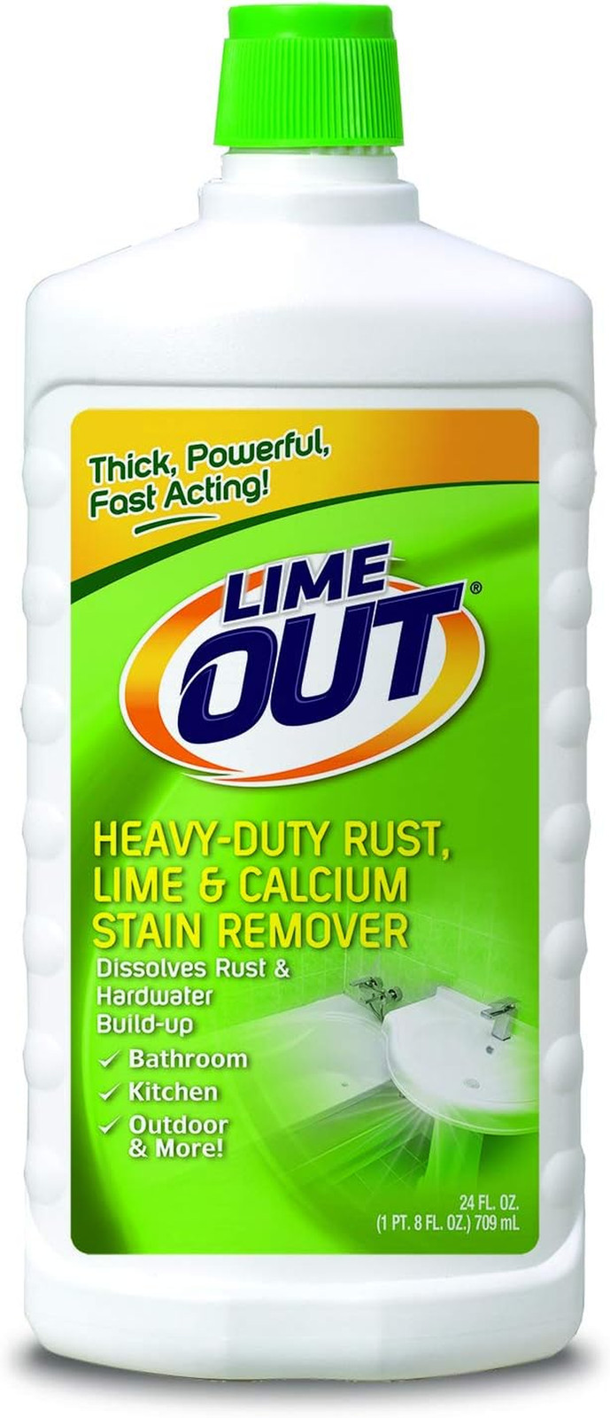 Lime OUT Heavy-Duty Rust, Lime & Calcium Stain Remover, Multi Purpose Cleaner, 2