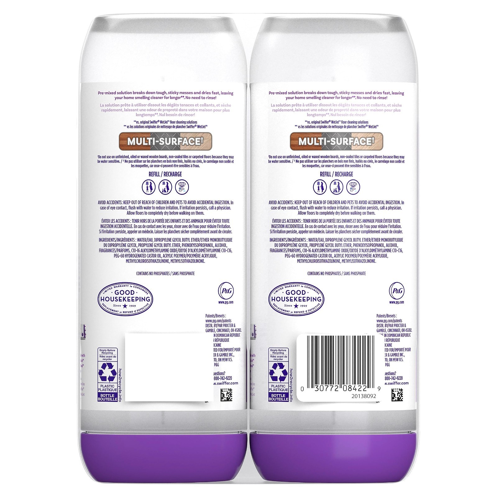 Swiffer Power Mop Floor Cleaning Solution Fresh Scent Floor Cleaner,25.3 oz, 2x.