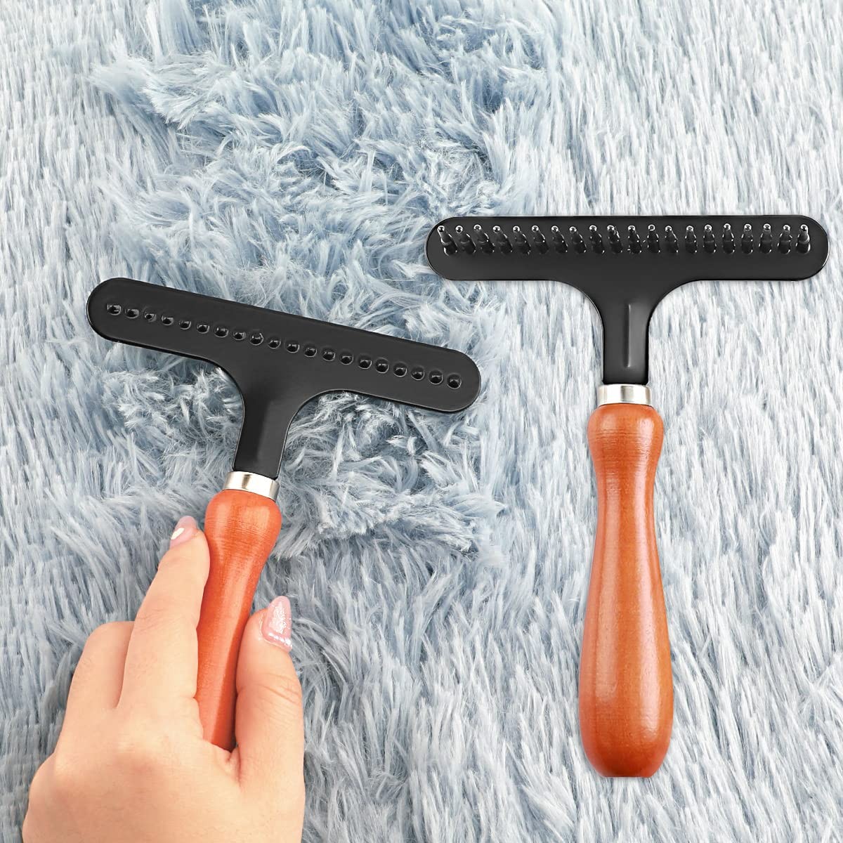 Carpet Rake for Shag Rug Grooming and Hair Removal – 4.3 Inch Width