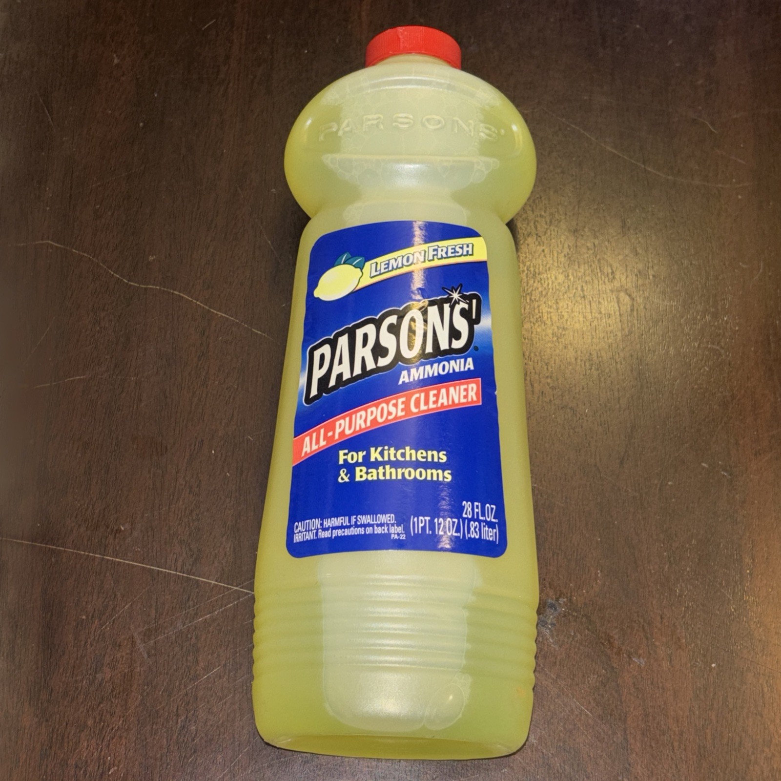 Vintage 1999 Parsons Lemon Fresh Ammonia Cleaner 28 Oz Full Bottle NOS