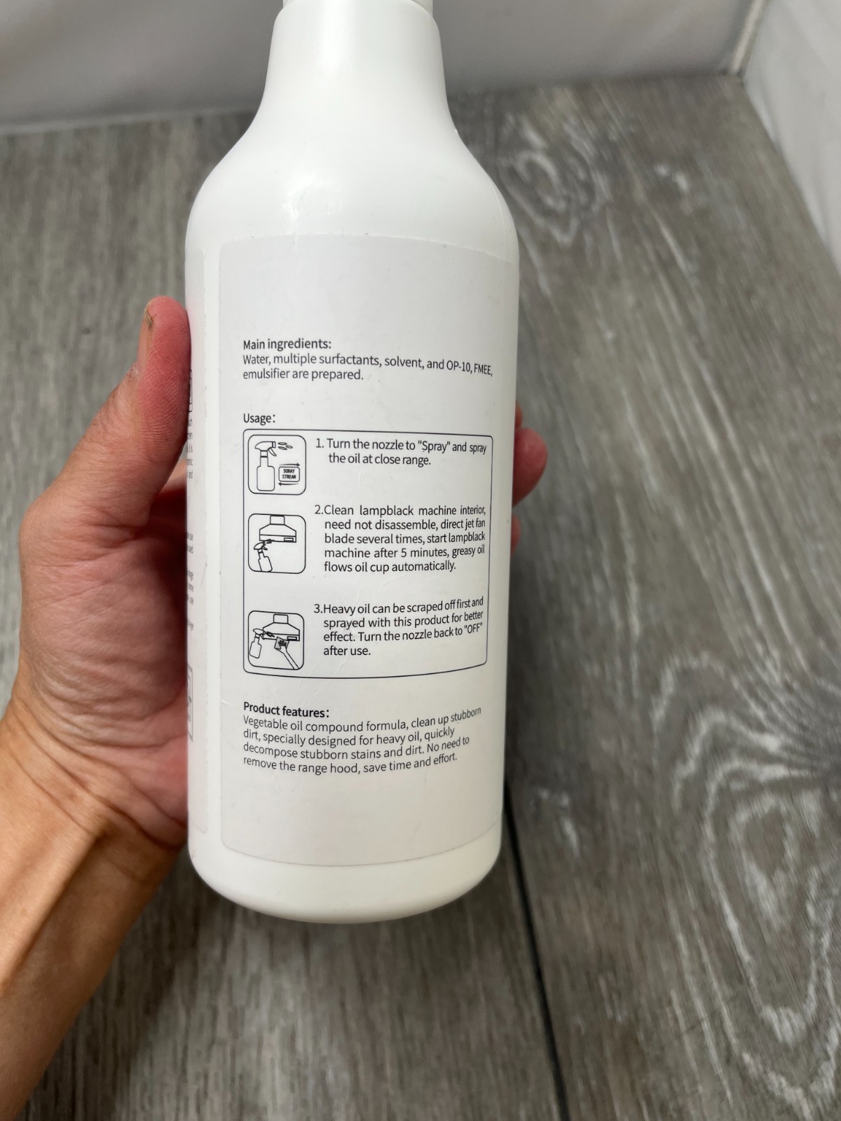 Splash Foam Kitchen Oil Cleaner 500g Exp 1/27 d16, NO Spray Nozzle