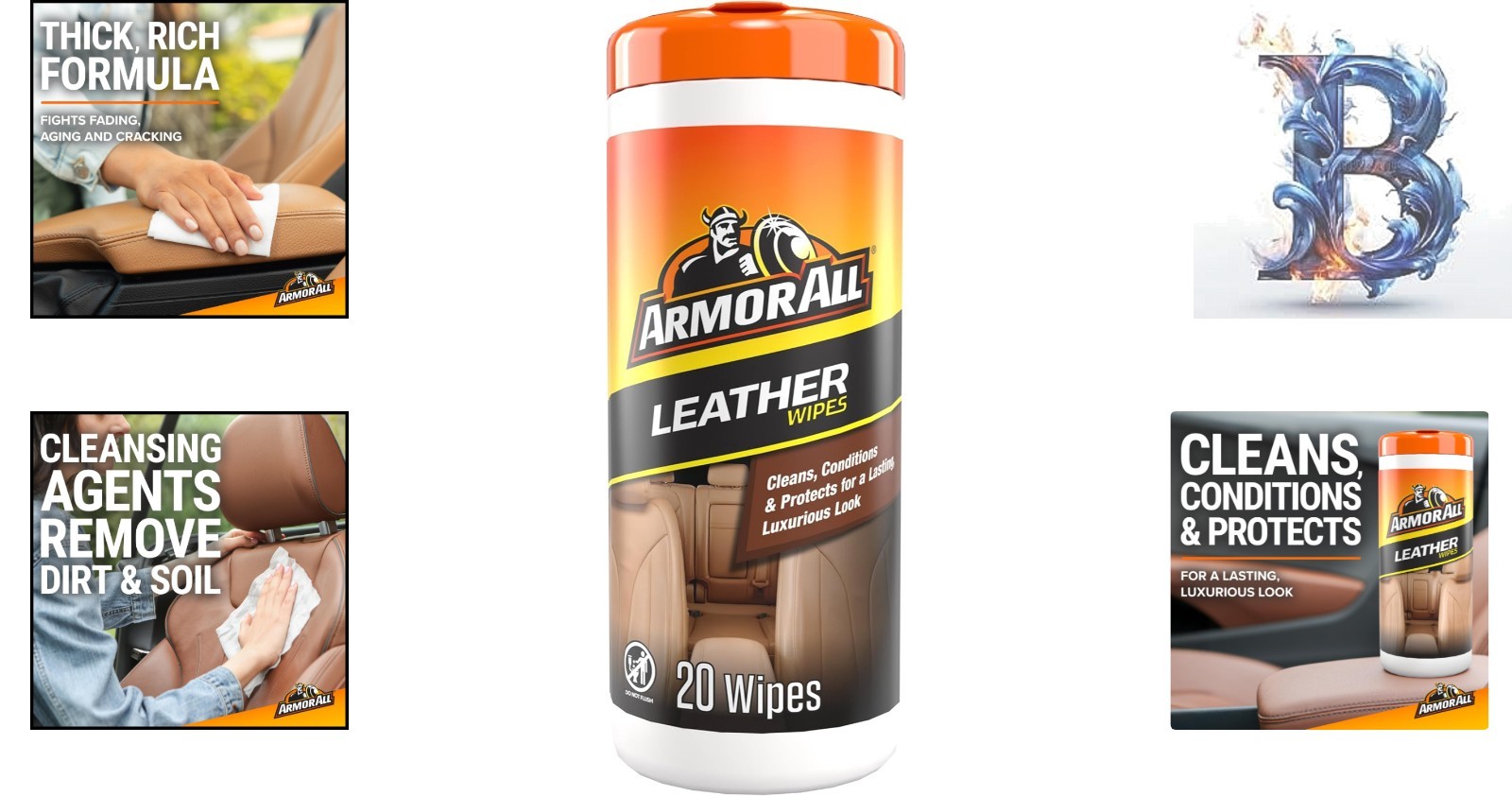 20 Count Leather Wipes – Unscented Protection for Luxurious Interiors