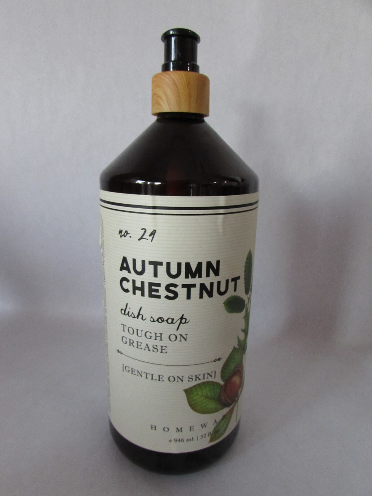 Home & Body Company Liquid Scented AUTUMN CHESTNUT Dish Soap Halloween FALL 32oz