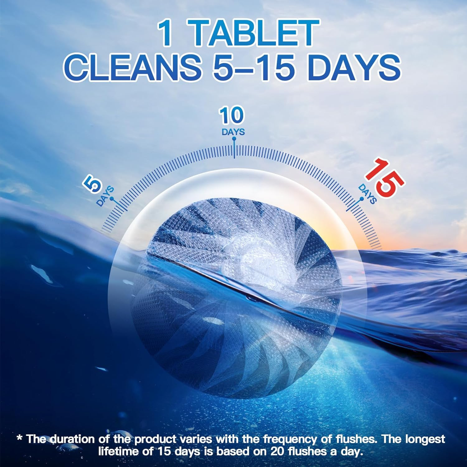 Automatic Toilet Bowl Cleaner Tablets, Bathroom Toilet Tank Cleaner (12 PACK), V