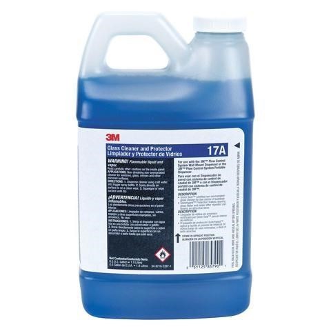 Glass Cleaner and Protector: 17A, Fits Flow Control Dispenser Series, 0.5 gal,