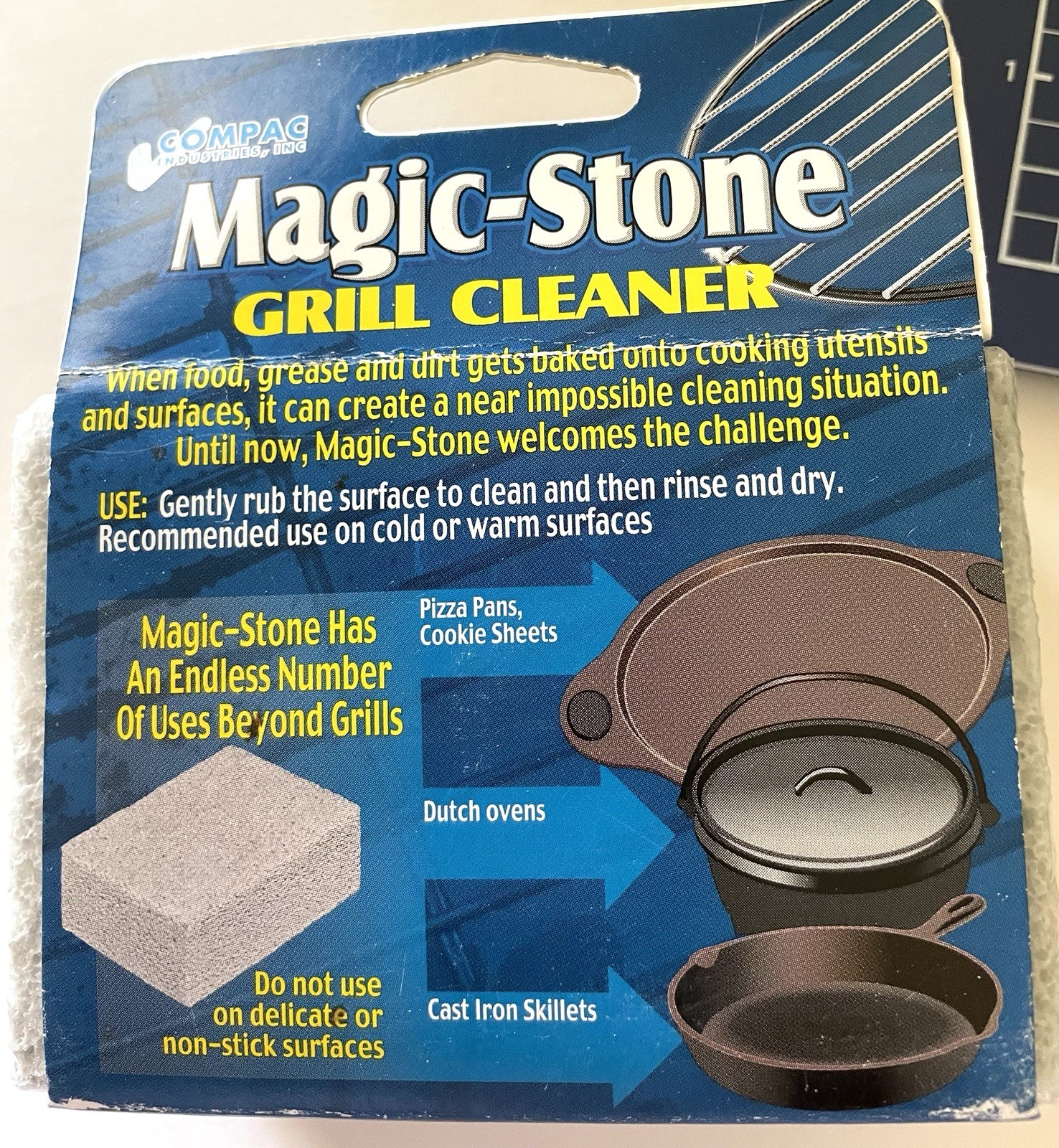 Compac Home Magic-Stone Grill Cleaner , Non-Toxic Chemical Free New in Package