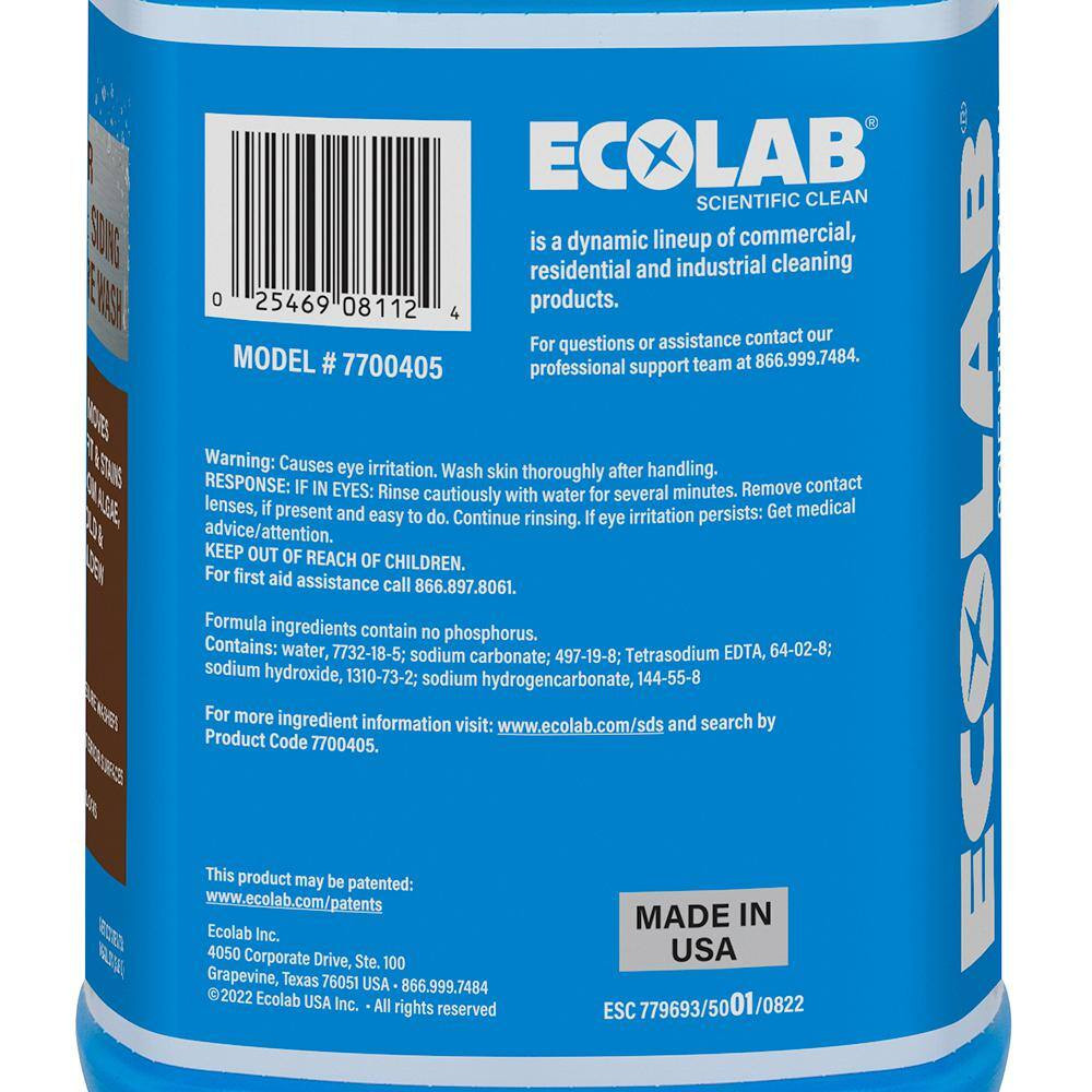 1 Gal. Exterior House and Siding Pressure Wash Concentrate Cleaner; Removes Alga