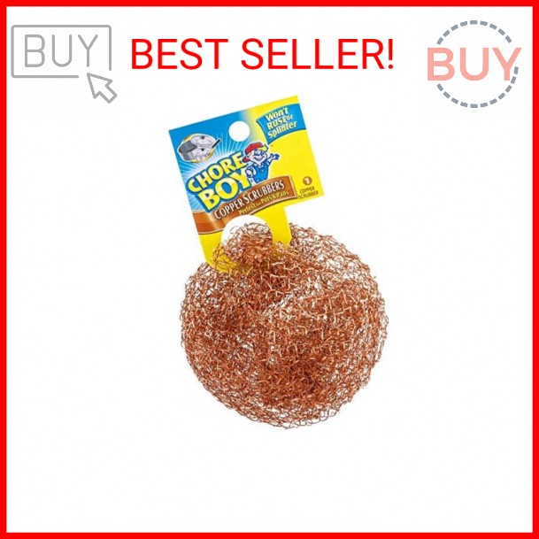 Chore Boy Ultimate Copper Scrubber Scouring Pad, Pure Copper (10-Pack)