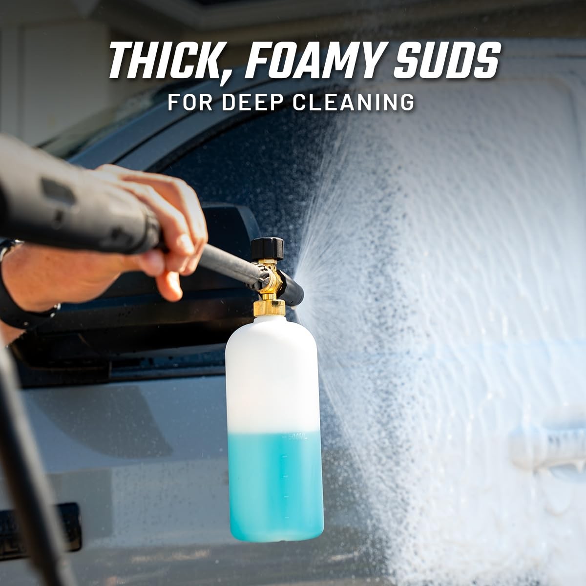 Slick Products Wash & Wax 64 oz. + Pressure Washer Foam Cannon Bundle – Super…