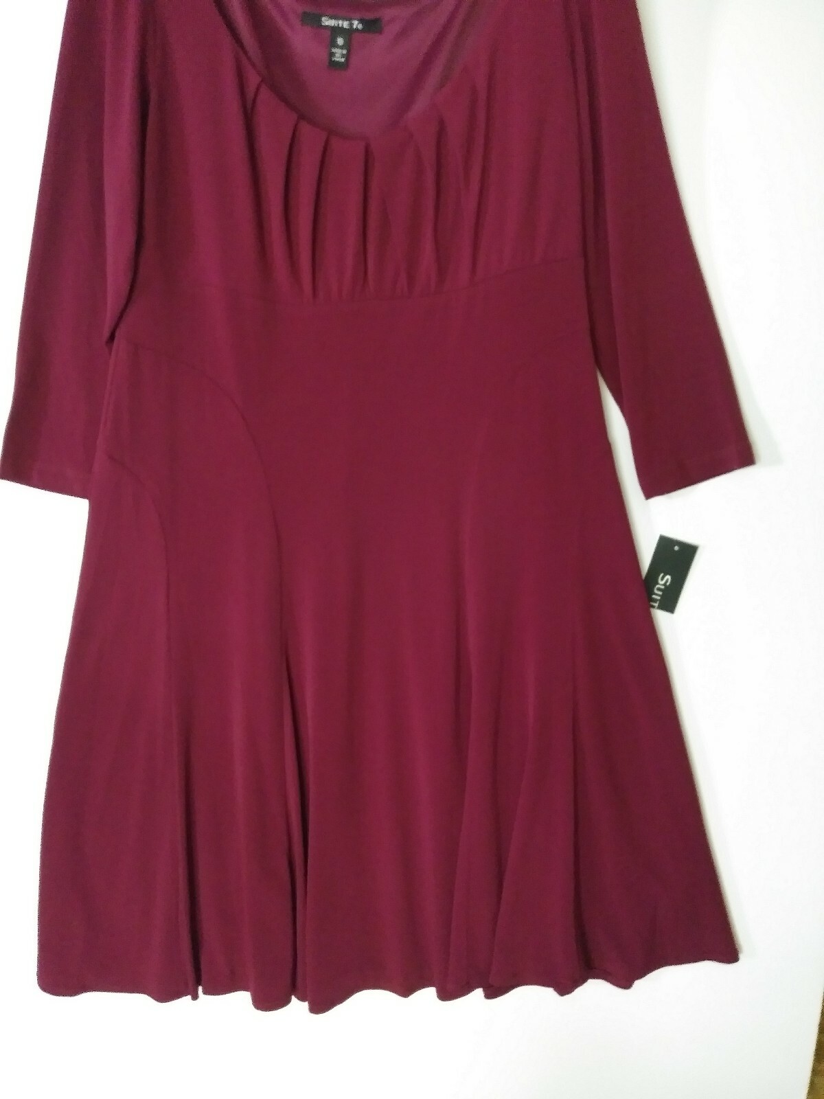 SUITE 7 FLARE & FIT STRETCH DRESS COLOR MERLOT WINE SIZE 10 NWT STYLE #L3D62M-KH