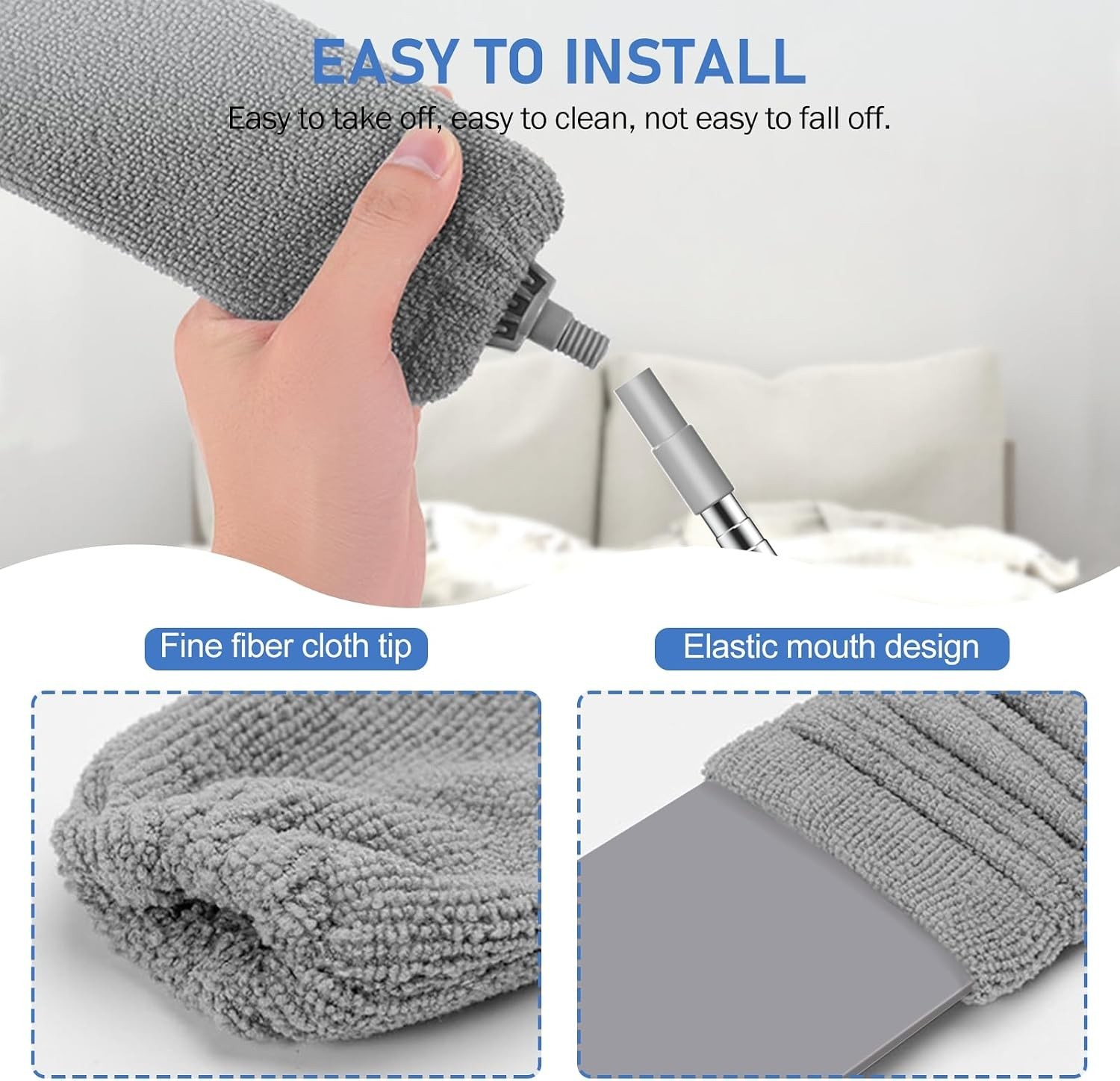 Dusters for Cleaning Retractable Gap Duster with Extension Pole Long Handle C…