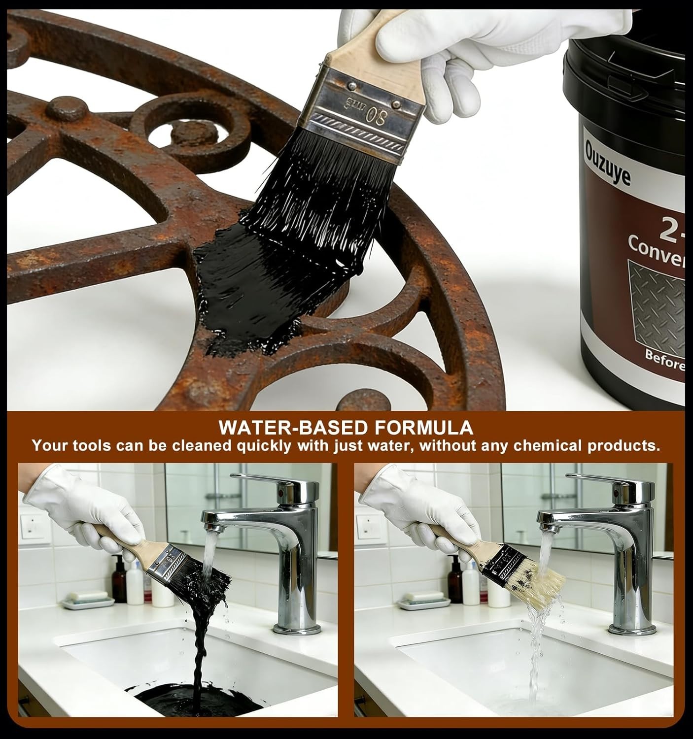 2 in 1 Rust Converter Primer 35oz Stops Rust Heat Resistant Coating Paint