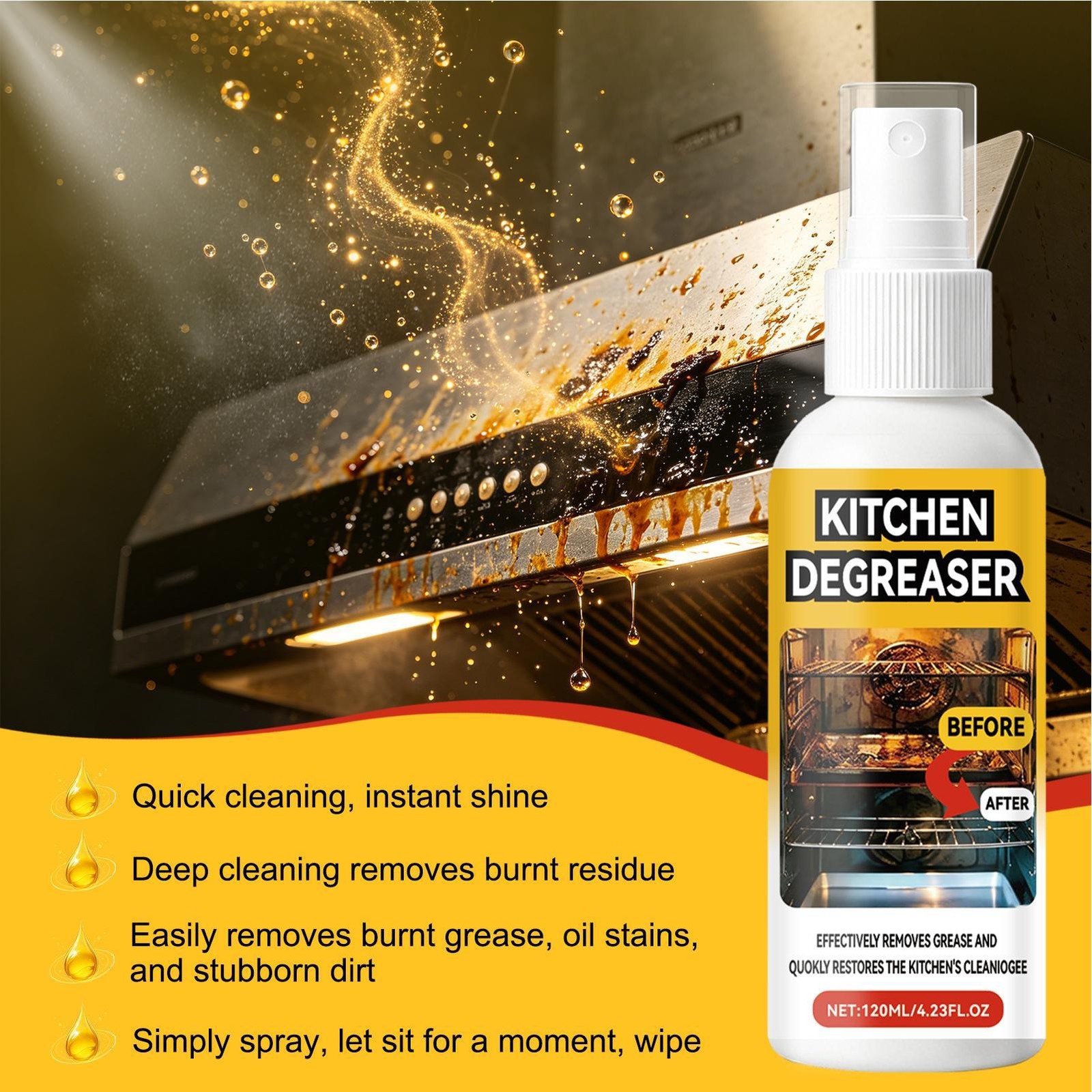BBQ Degreaser Spray Cleaner for Outdoor Grills & Smokers 120ml