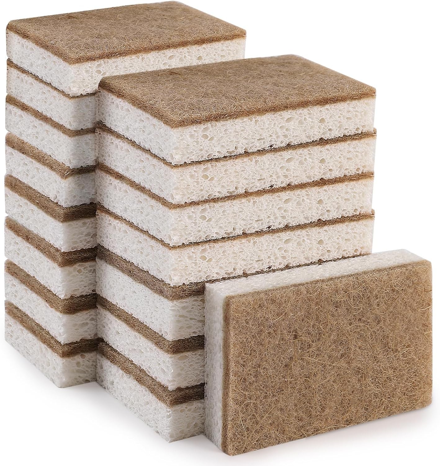 Natural Dish Sponges 16 Pack – Biodegradable Sponge Kitchen Compostable