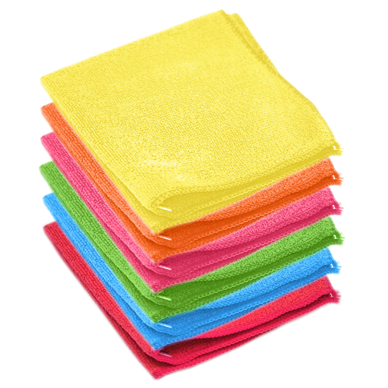 Microfiber Cleaning Cloths, 12 Pack Car & Home Towels Rags No Scratch -12″ x 12″