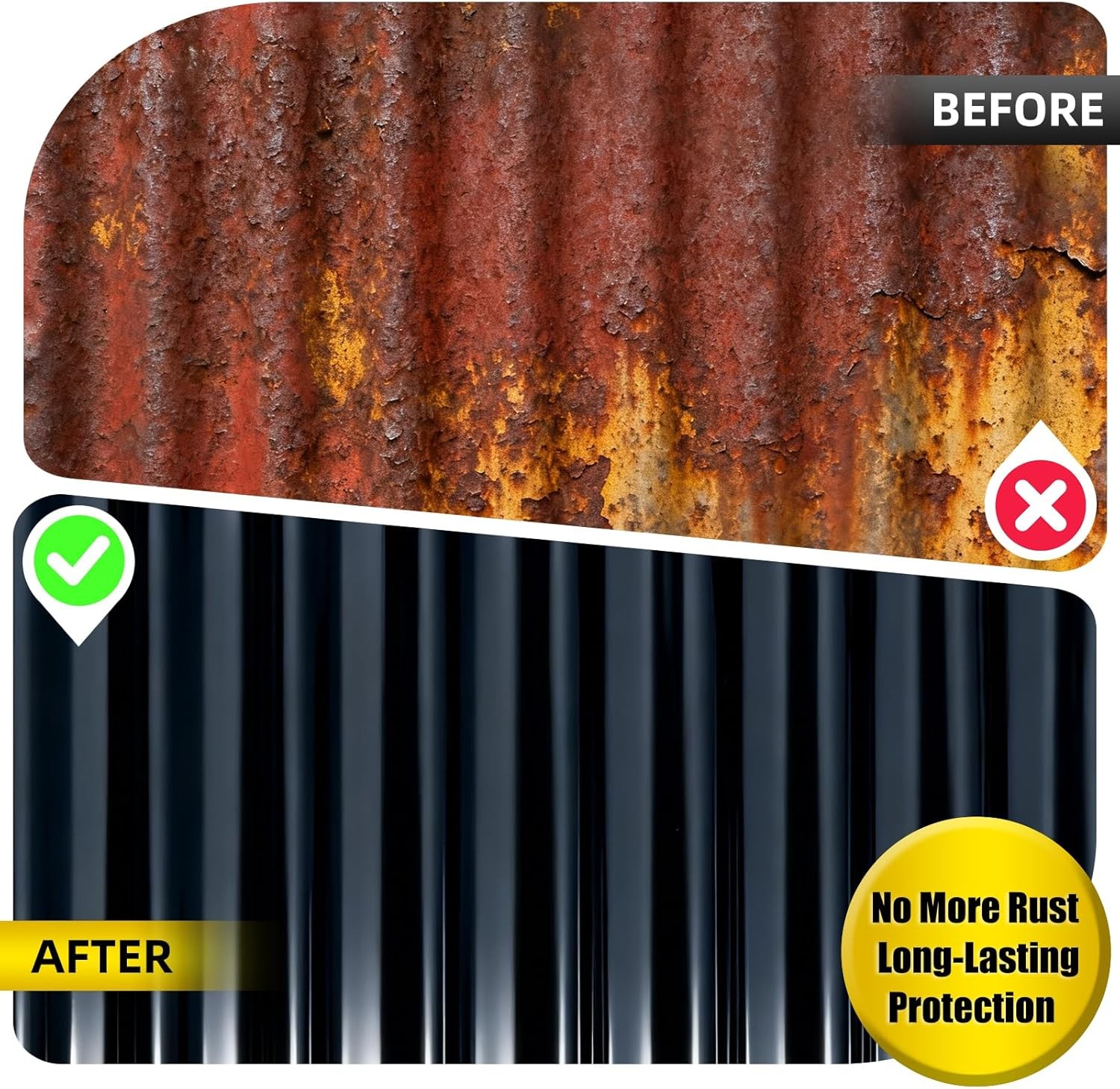 2-In-1 Rust Converter & Metal Primer 35Oz Black – Rust Inhibitor Paint for Metal