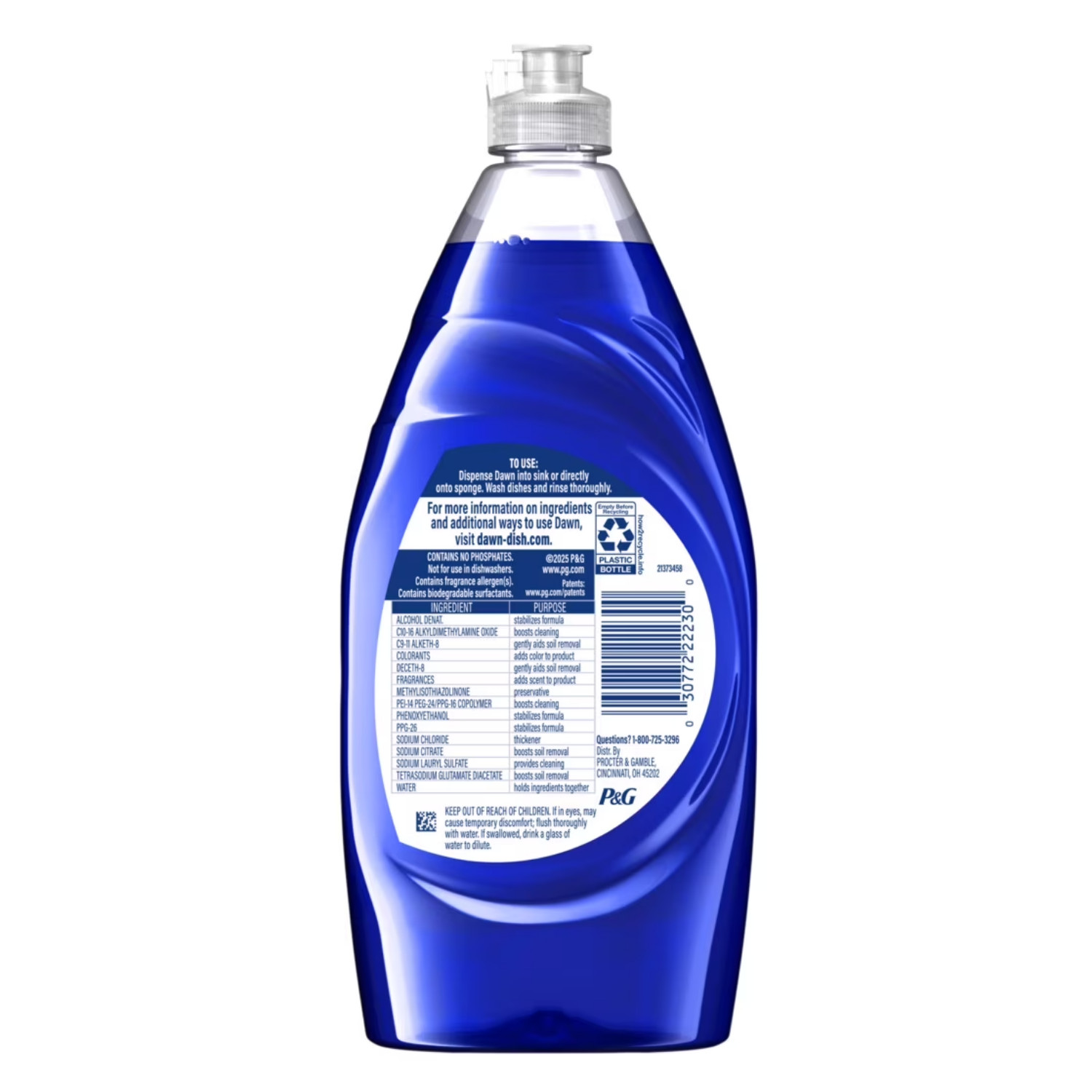 2 Pack Dawn Platinum Dish Soap Fresh Rain Scent 30oz Dishwashing Liquid