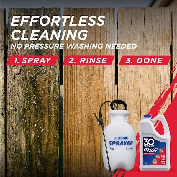30 SECONDS 1-gallon Mold and mildew stain remover Concentrated Outdoor Cleaner
