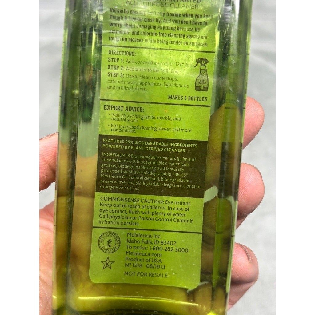 Melaleuca EcoSense Tough & Tender 12x All-Purpose Cleaner 8oz 4-Pack Concentrate