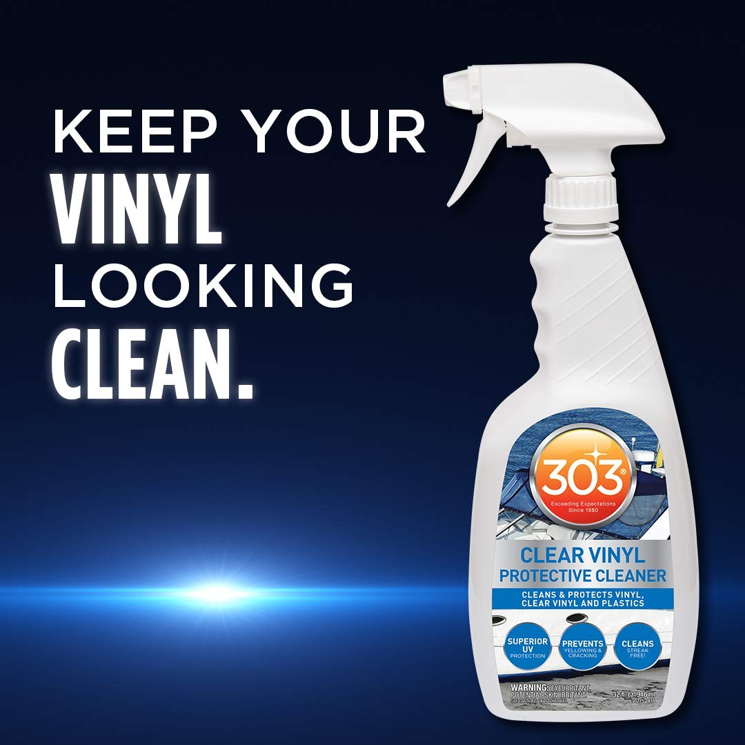 303 Products Marine Clear Vinyl Protective Cleaner, Clear Vinyl Window Cleane…