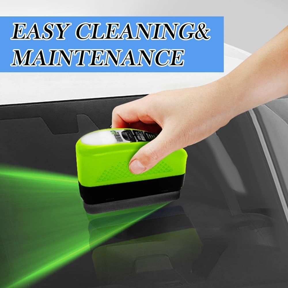 2025 New Automotive Oil Film Cleaning Brush, Clear Vision Glass Cleaner, 2 PACK