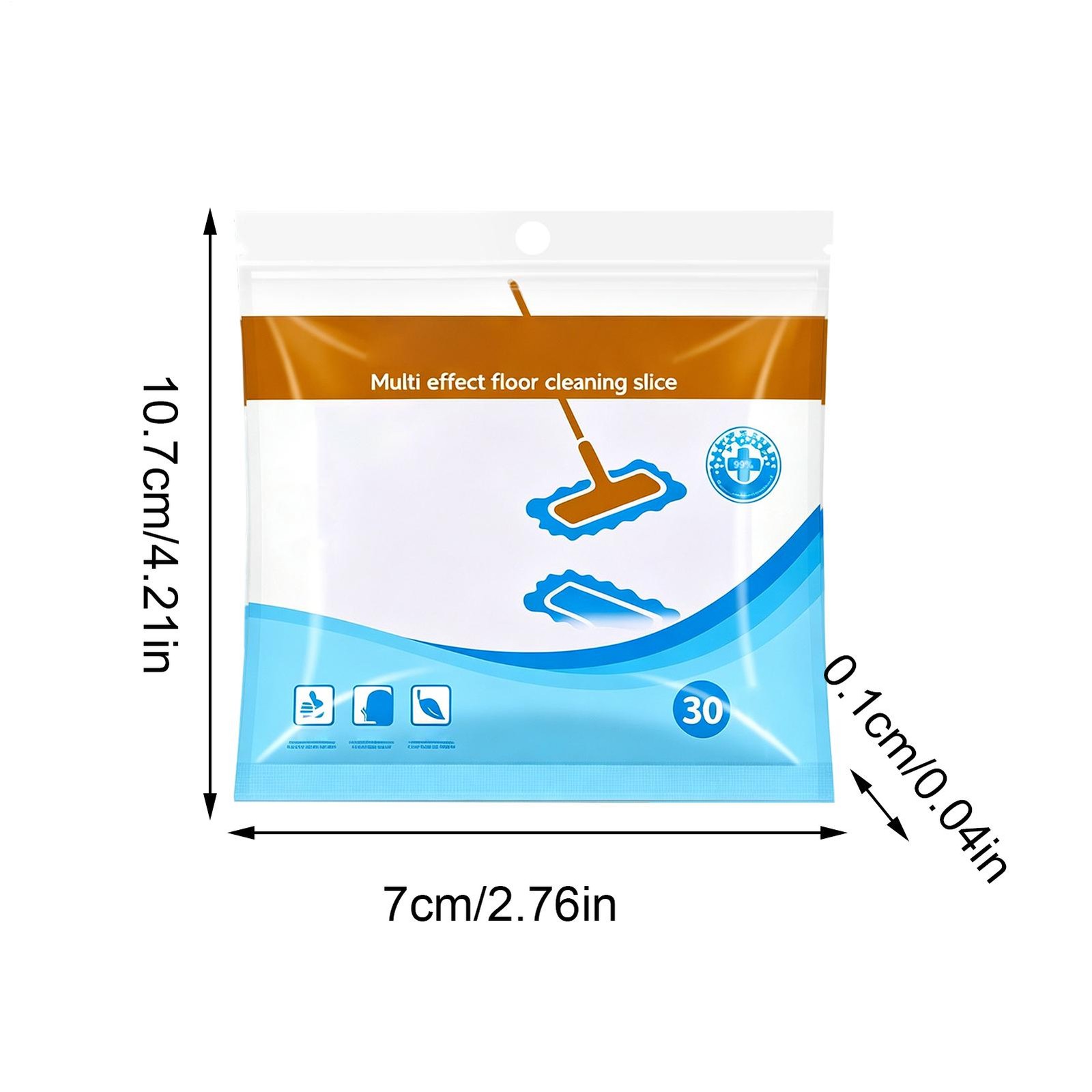 Multi-Effect Floor Clean Tablets 30Pcs Scented Quick Drying Stain Remover Sheets