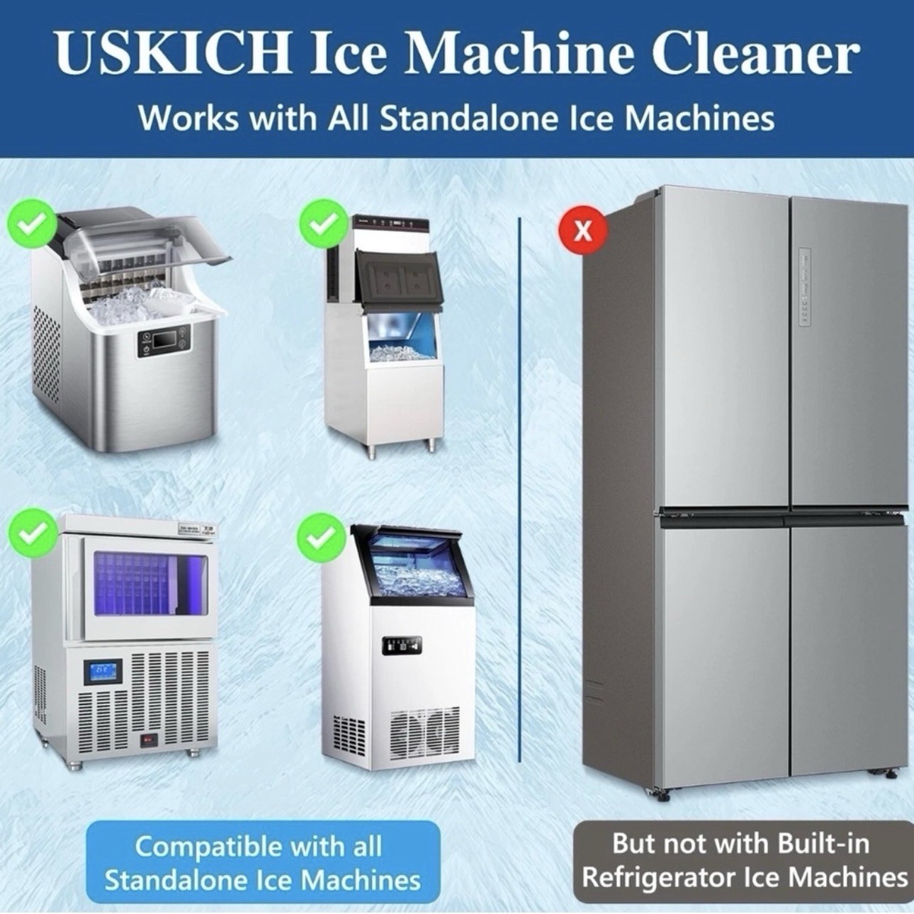 USKICH Ice Machine Cleaner Tablets 36 Pack Unscented Descaler & Deodorizer