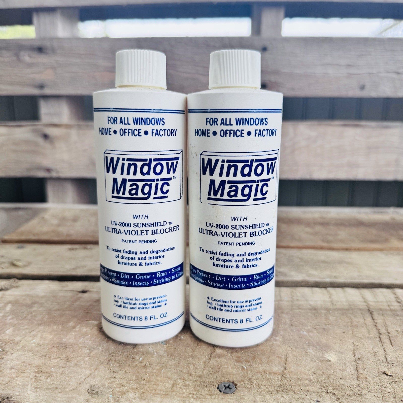 Window Magic By Howe Chemical Inc (2) 8oz Bottles 1 Unopened 1 Half Full