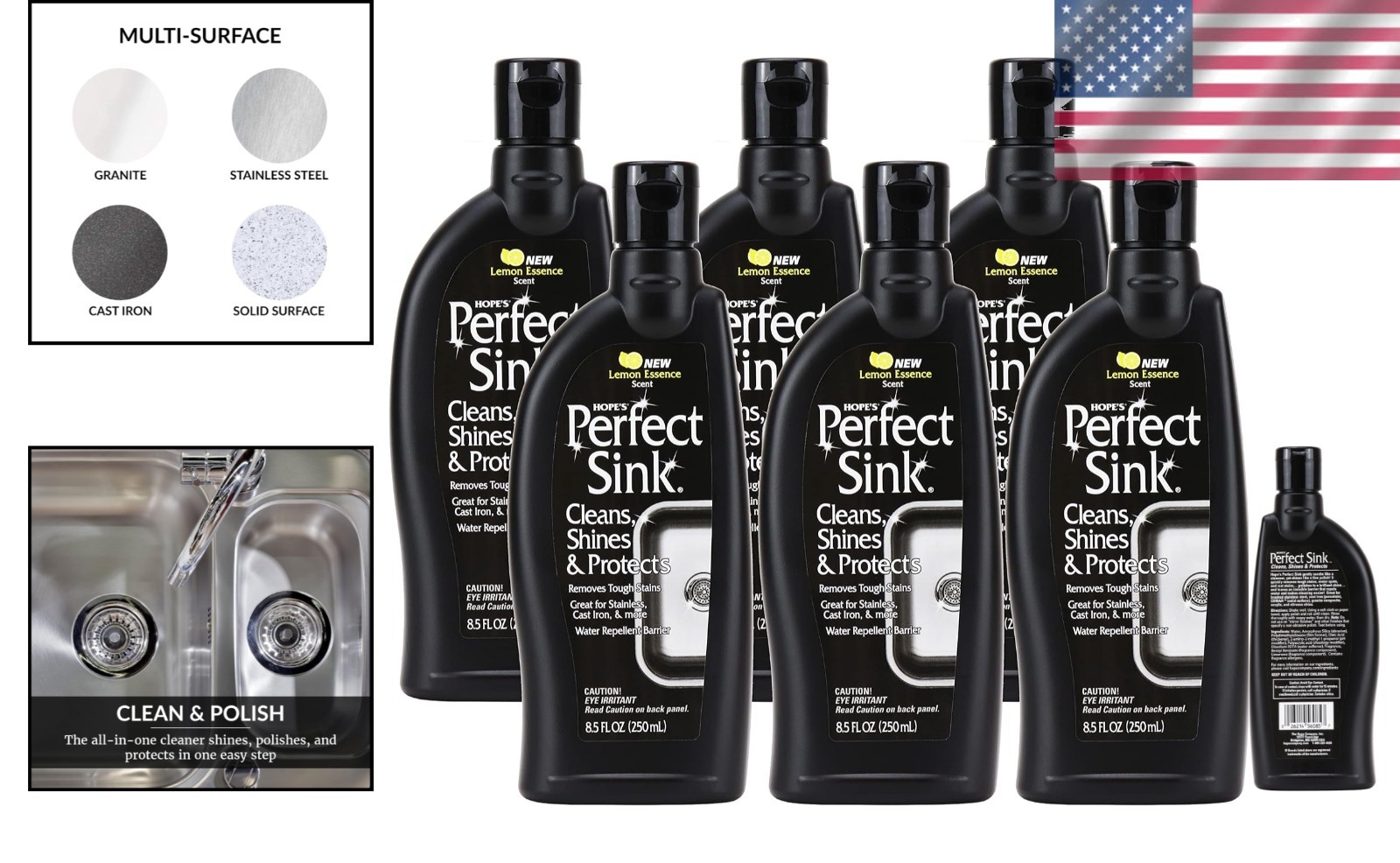 Stain Remover & Polish – Perfect Sink Cleaner 8.5 oz, 6 Pack
