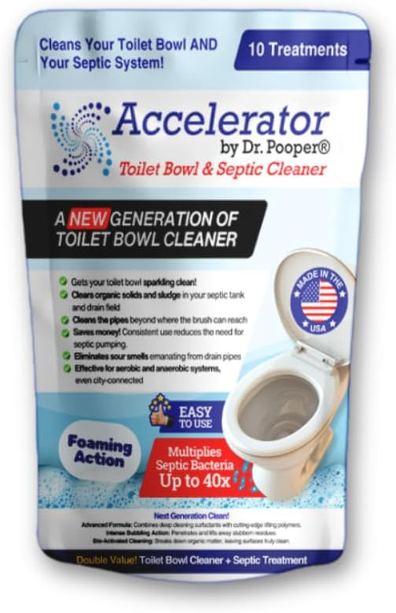 Dr. Pooper Toilet Bowl & Septic Tank Cleaner—Powerful Stain Remover & Odor El…