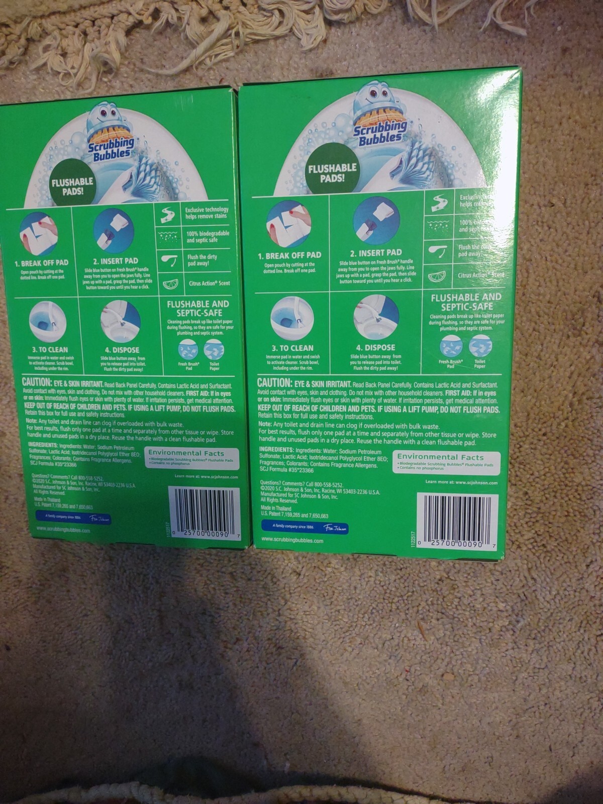 2 boxes Scrubbing Bubbles Flushable Fresh Wand Refills 10 Each Citrus Scent