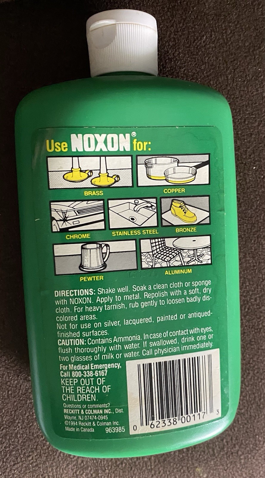 Noxon 7 Metal Polish Cleans & Shines 12 oz | 98% Full | Discontinued