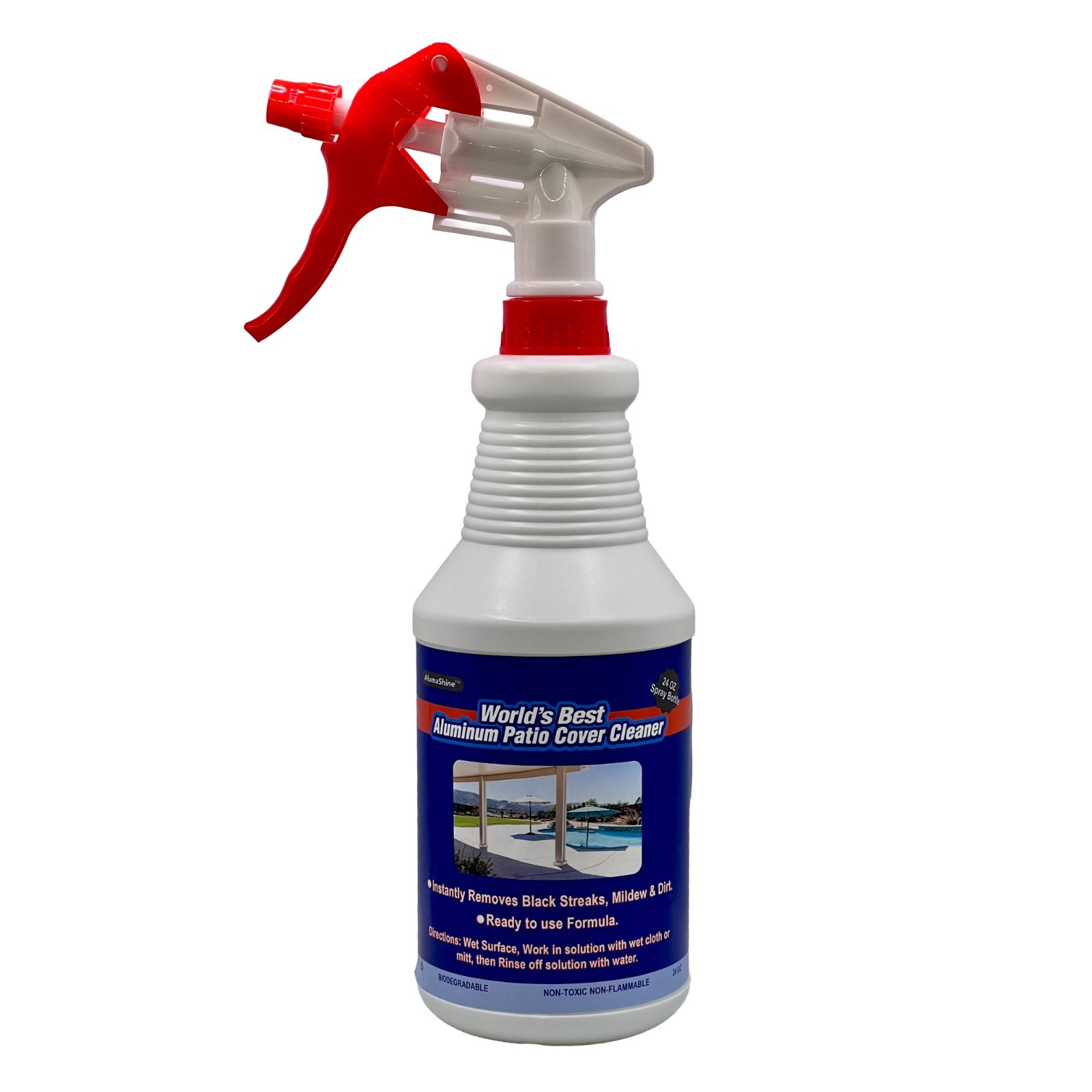 Alumashine Aluminum Patio Cover Cleaner | 16 oz Spray and Wipe