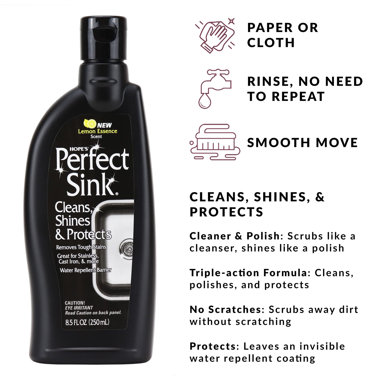 HOPE’S Perfect Stainless, Granite, and 17.5 Fl Oz (Pack of 3), Bundle