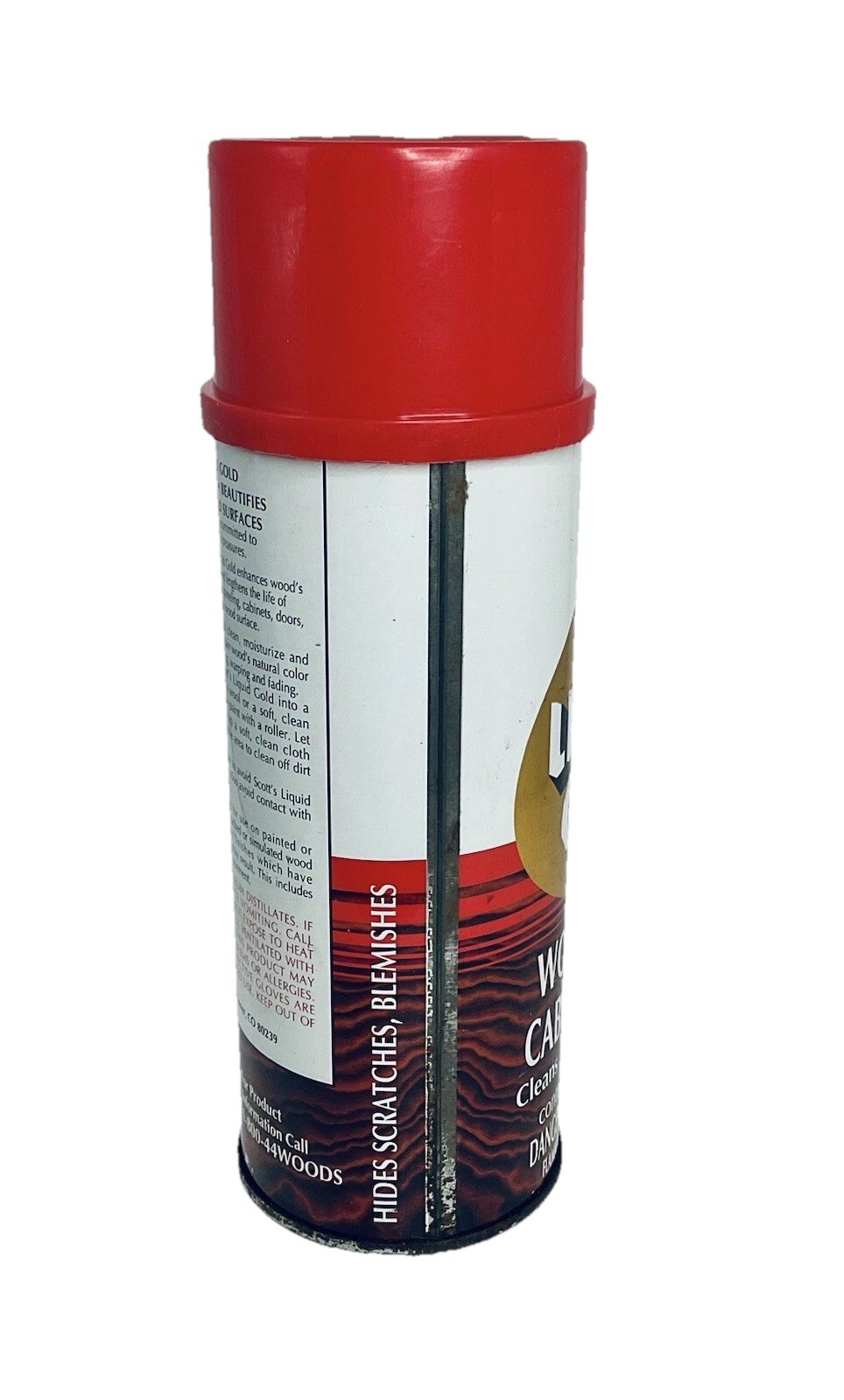 SCOTT’S LIQUID GOLD POURABLE WOOD PANEL &CABINET CLEANER 16 OZ VINTAGE OLD STOCK