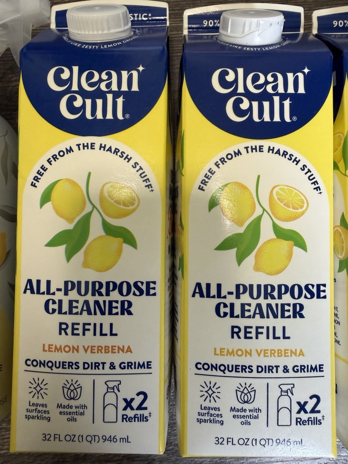 Clean Cult Lemon Verbena All Purpose Cleaner Spray 16oz, 32oz Refills, Non Toxic
