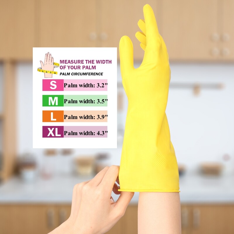 10 Pair Diswashing Gloves S M L XL Reusable Cleaning Gloves Latex Rubber Gloves